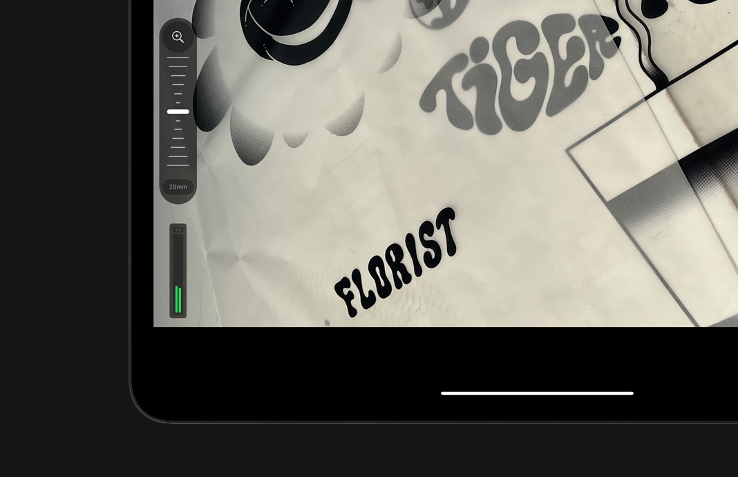 在 iPad Pro 上使用 iPad 版 Final Cut Pro 監(jiān)控素材的曝光級別。